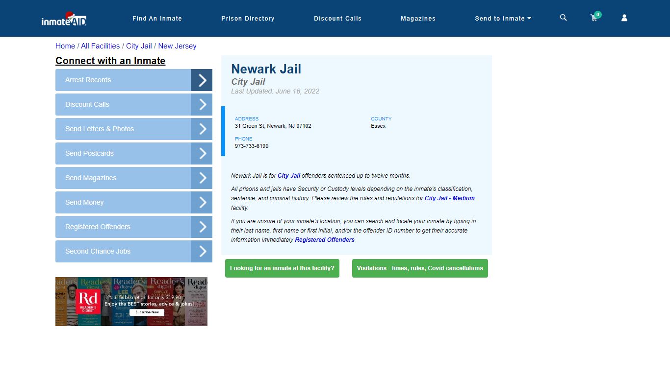 Newark Jail | Inmate Locator